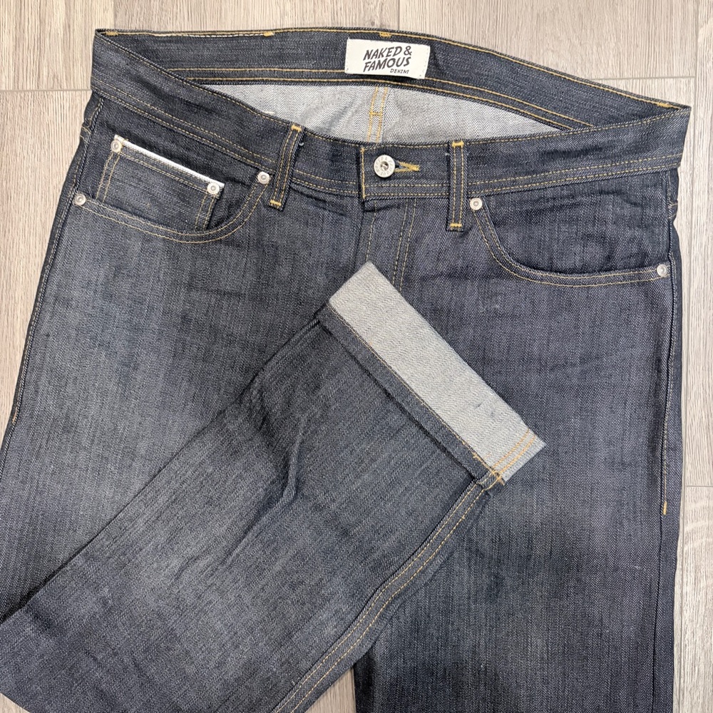Naked & Famous Left Hand Twill Selvedge Denim - Weird Guy - 34